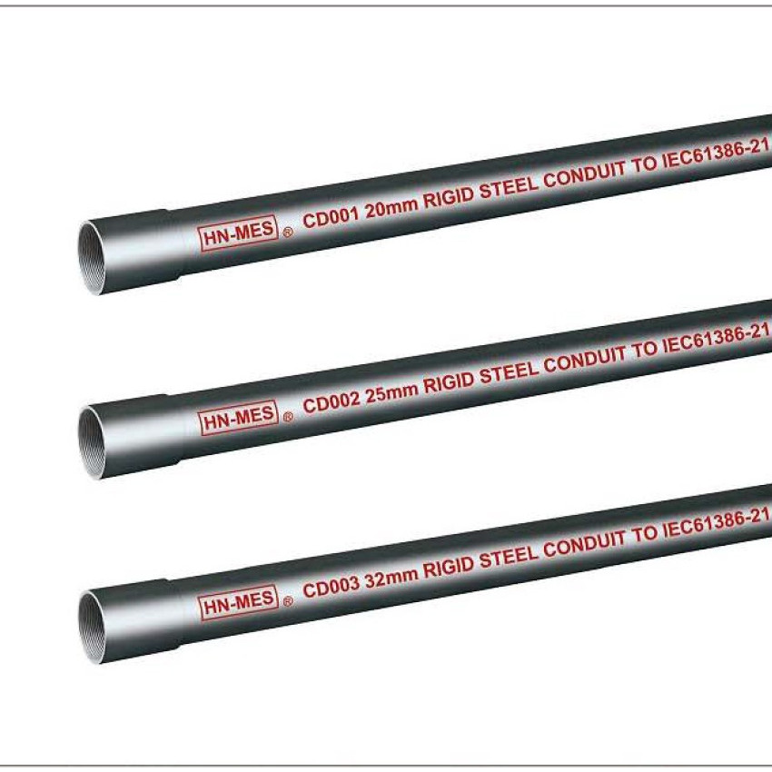 燈喉(銀色) - HN-MES 20mm HDG Steel Conduit IEC61386-21 High Protection(3.75m/pc)